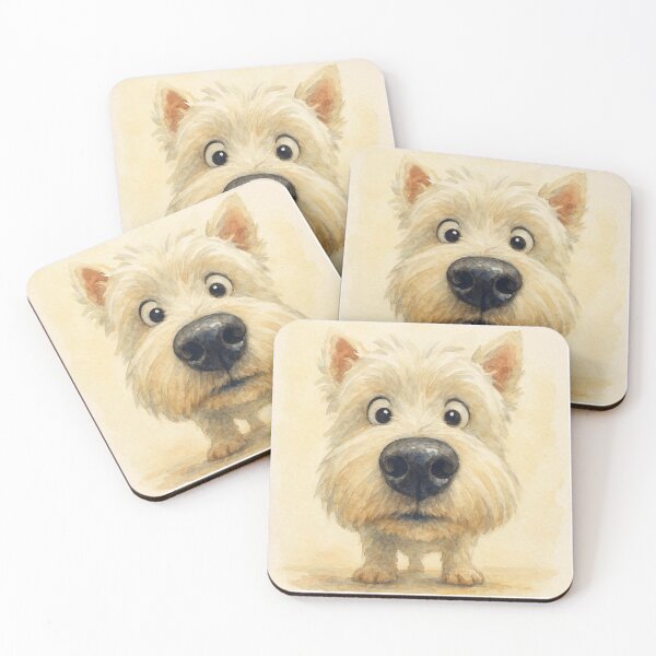 Item preview, Cute West Highland Terrier Dog ' JuST a WeSTie ' BY SHiRLeY MacARTHuR designed and sold by Shirley MacArthur Art.