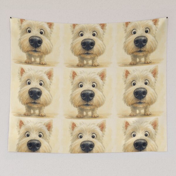 Item preview, Cute West Highland Terrier Dog ' JuST a WeSTie ' BY SHiRLeY MacARTHuR designed and sold by Shirley MacArthur Art.