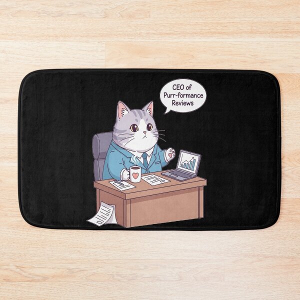 Item preview, CEO Cat Chubby Anime Cat in Business Suit Funny Office Meme T-Shirt & Stickers designed and sold by Neko-Doodle-co.