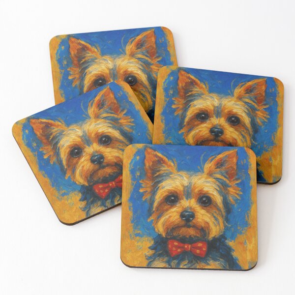 Item preview, Elegant Yorkshire Terrier Dog Portrait Painting designed and sold by Flying Doggo.