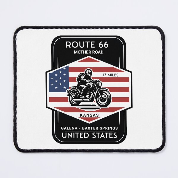 Item preview, ROUTE 66- USA  -Kansas – Galena -Baxter Springs  MOTORCYLCE BADGE designed and sold by designkb.