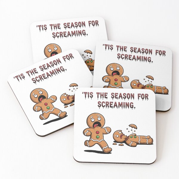 Item preview, Dark Humor Christmas Parody  - Screaming Gingerbread Man designed and sold by The Glitch & Hue Arts.