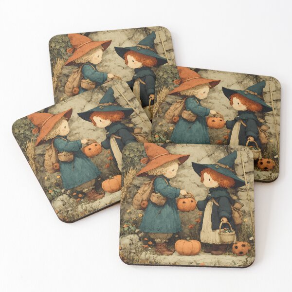 Item preview, Vintage Children with Pumpkins in a Rustic Cottagecore Garden designed and sold by daila70.