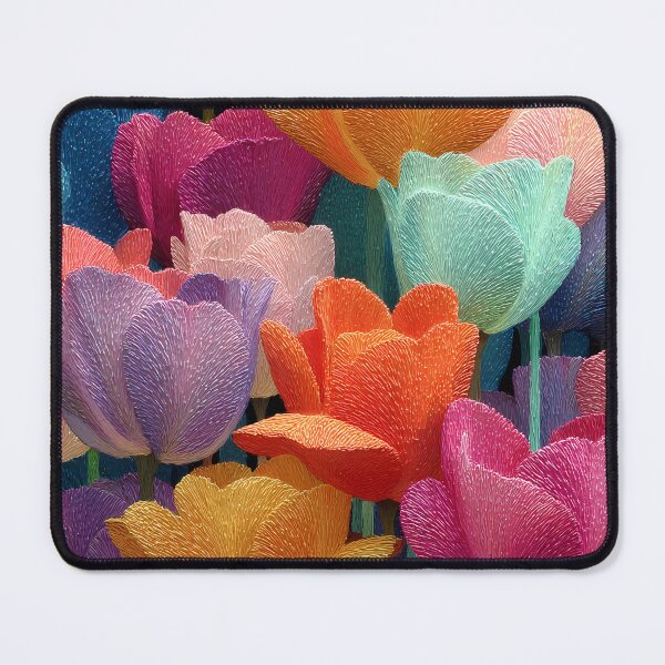 Item preview, Colorful Tulips Painting Floral Wall Art designed and sold by AutoPopStudio.