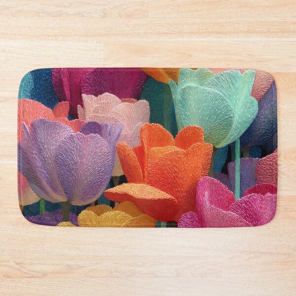 Item preview, Colorful Tulips Painting Floral Wall Art designed and sold by AutoPopStudio.