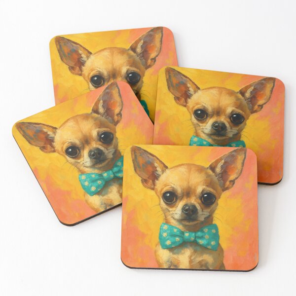 Item preview, Playful Chihuahua Dog Portrait Painting designed and sold by Flying Doggo.