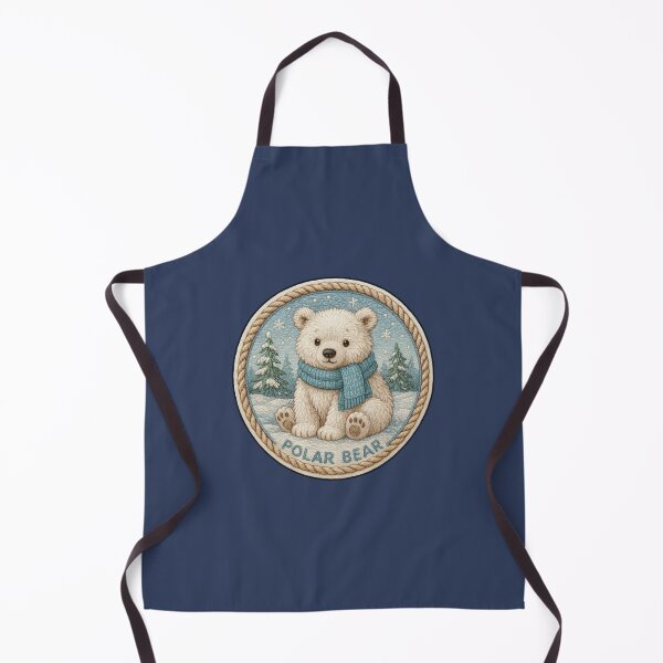 Item preview, Winter Animal Embroidery – Polar Bear Patch Sticker Design designed and sold by Nuist25.