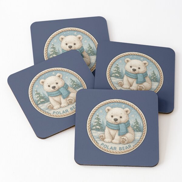 Item preview, Winter Animal Embroidery – Polar Bear Patch Sticker Design designed and sold by Nuist25.