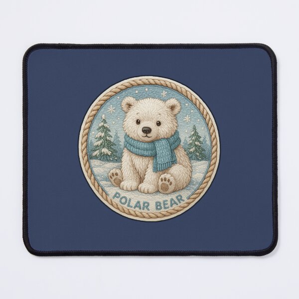 Item preview, Winter Animal Embroidery – Polar Bear Patch Sticker Design designed and sold by Nuist25.