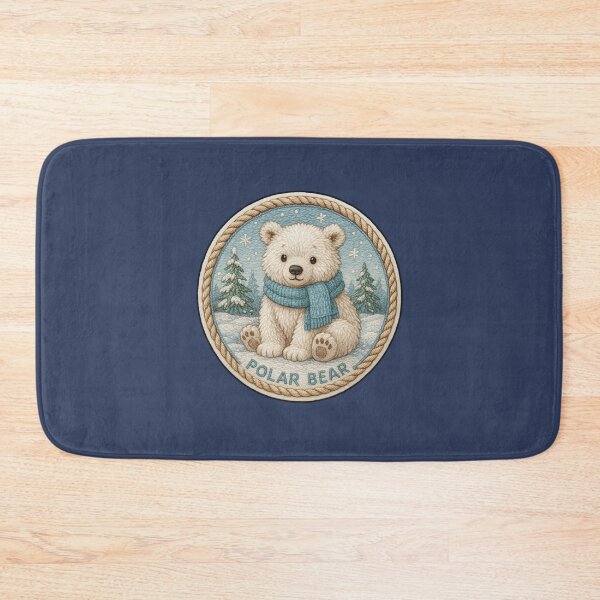 Item preview, Winter Animal Embroidery – Polar Bear Patch Sticker Design designed and sold by Nuist25.