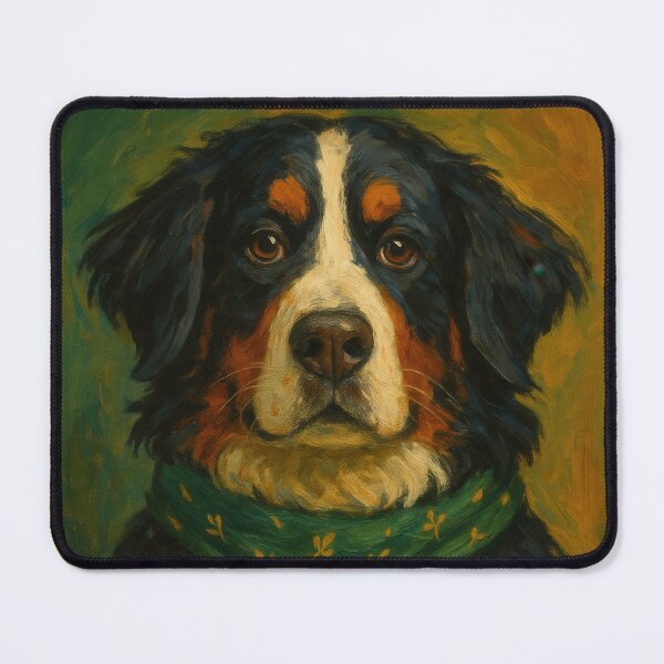 Item preview, Noble Bernese Mountain Dog Portrait Painting designed and sold by Flying Doggo.