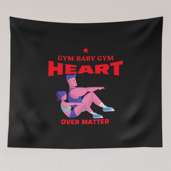Item preview, Gym Baby Gym – Heart Over Matter Couple Fitness Design designed and sold by Cbenaia.