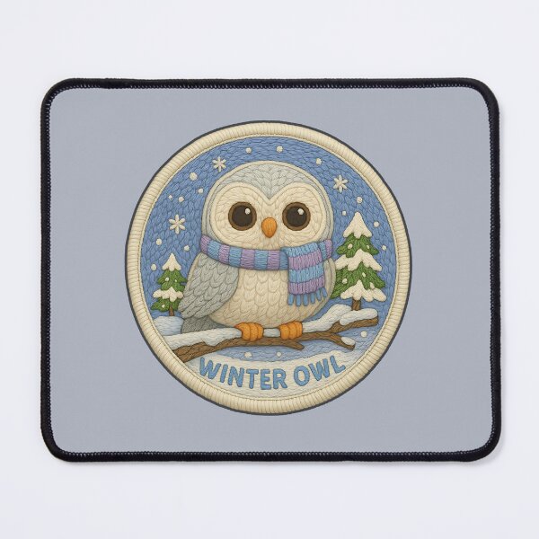Item preview, Winter Animal Embroidery – Snowy Owl Patch Sticker Design designed and sold by Nuist25.