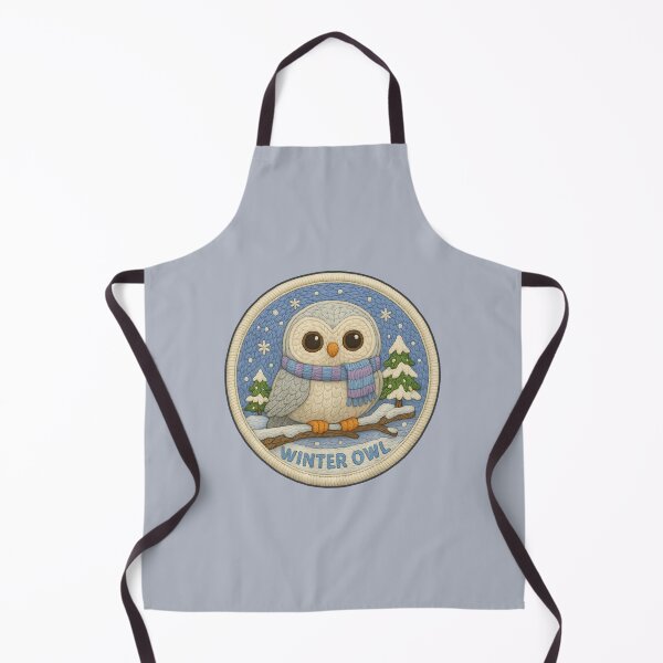 Item preview, Winter Animal Embroidery – Snowy Owl Patch Sticker Design designed and sold by Nuist25.