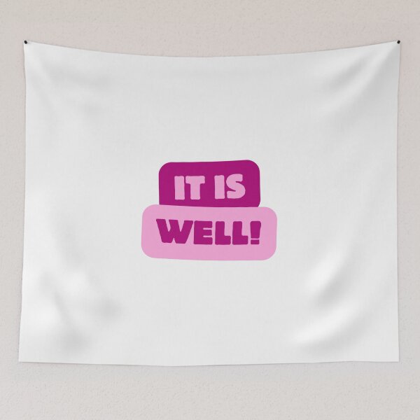 Item preview, Inspirational Pink Quote Art – It Is Well designed and sold by EngeeWealth.