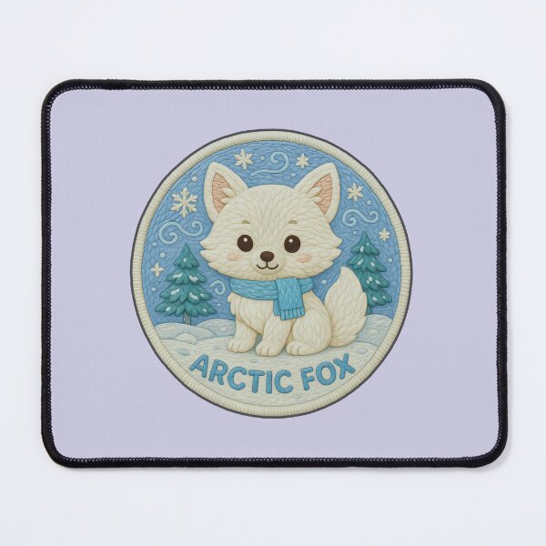 Item preview, Winter Animal Embroidery – Arctic Fox Patch Sticker Design designed and sold by Nuist25.