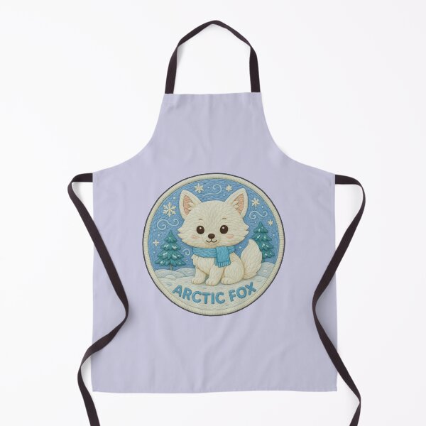 Item preview, Winter Animal Embroidery – Arctic Fox Patch Sticker Design designed and sold by Nuist25.
