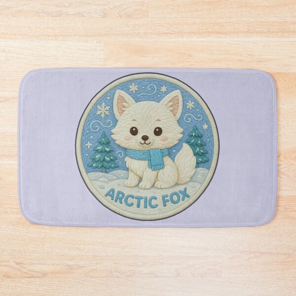 Item preview, Winter Animal Embroidery – Arctic Fox Patch Sticker Design designed and sold by Nuist25.