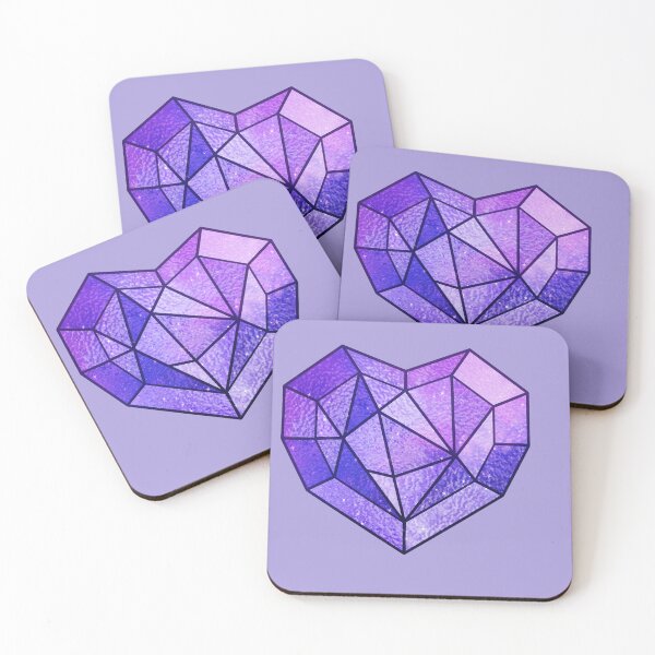 Item preview, Crystal Heart ~ Galaxy Purple designed and sold by Asha-Art.