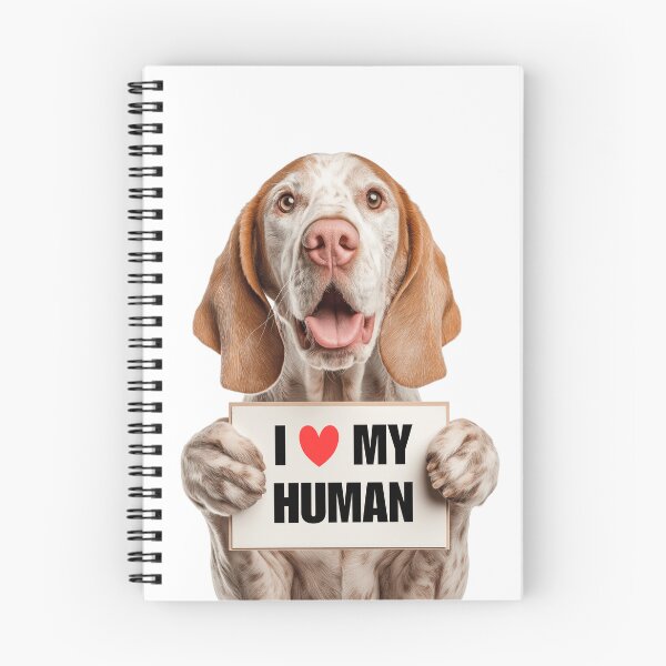 Item preview, Cute Bracco Italiano dog with Signboard I love my Human  designed and sold by LazyOwlStore.