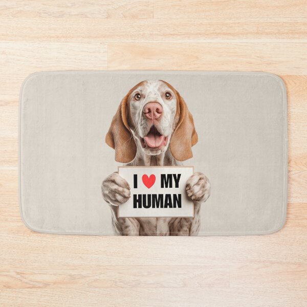 Item preview, Cute Bracco Italiano dog with Signboard I love my Human  designed and sold by LazyOwlStore.