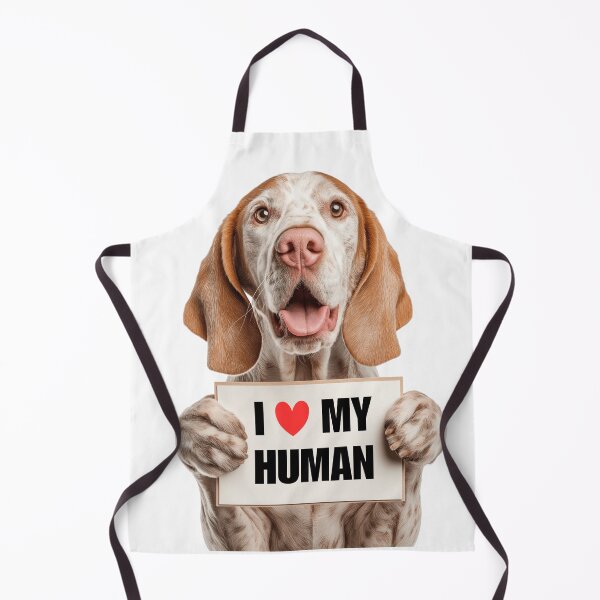 Item preview, Cute Bracco Italiano dog with Signboard I love my Human designed and sold by LazyOwlStore.