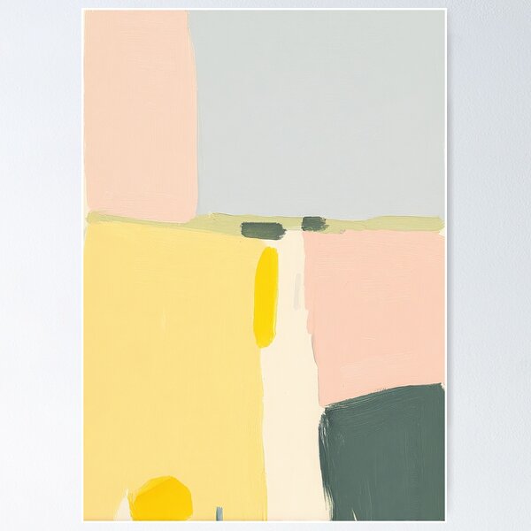 Item preview, Minimalist Abstract Oil Painting Pastel designed and sold by ArtHouseNiklas.