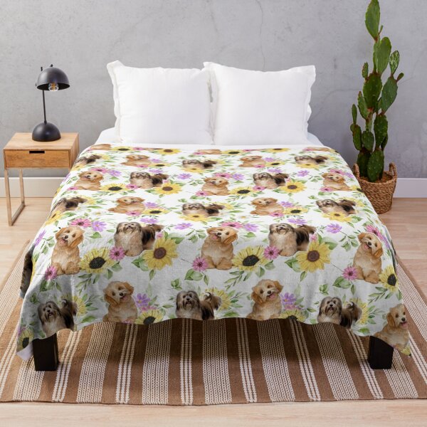 Item preview, Havanese Dog cute flowers pattern designed and sold by BeebooDesign.