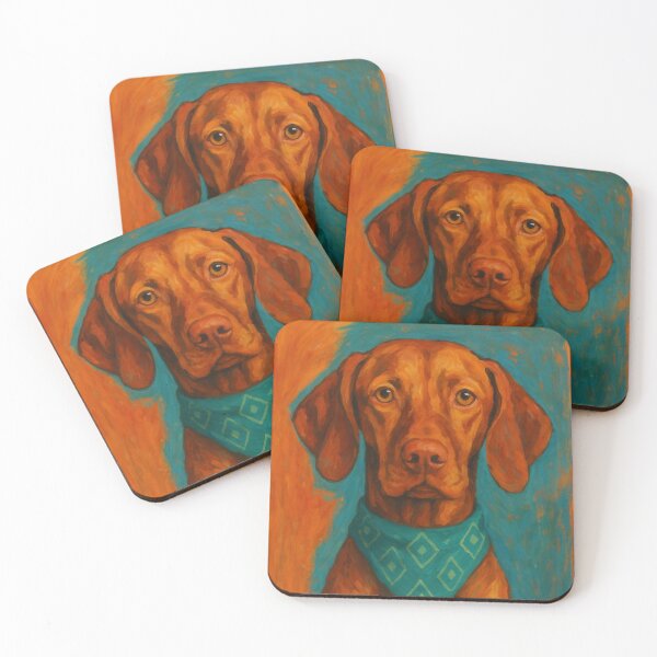 Item preview, Elegant Vizsla Dog Portrait Painting designed and sold by Flying Doggo.