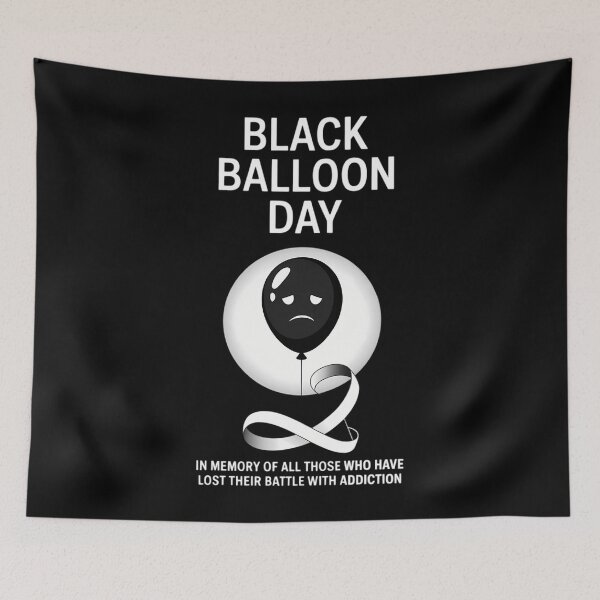 Item preview, Balloon Day Overdose Black Balloon designed and sold by CookWorldLaughs.