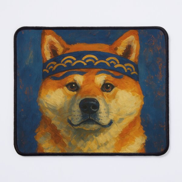 Item preview, Dignified Akita Dog Portrait Painting designed and sold by Flying Doggo.