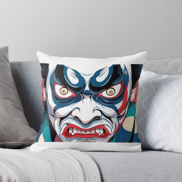 Item preview, Kabuki Actor in Traditional Makeup – Japanese Theater Art designed and sold by Printyourspirit.