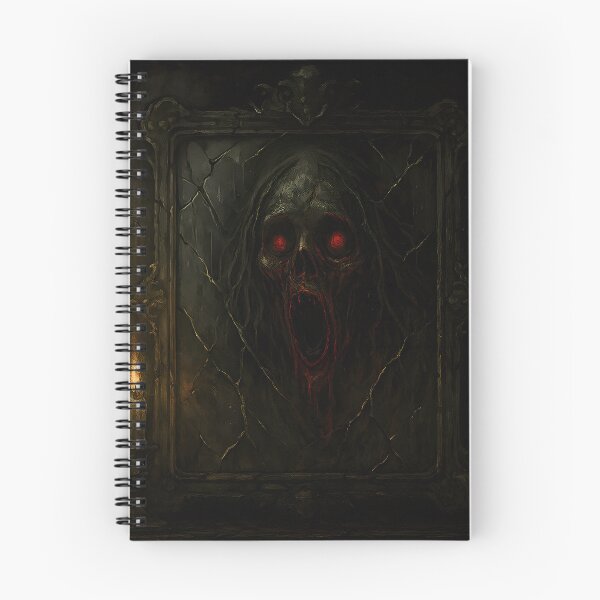 Item preview, Ghostly Figure Trapped in Cracked Mirror Horror Art designed and sold by PandaTShirtShop.