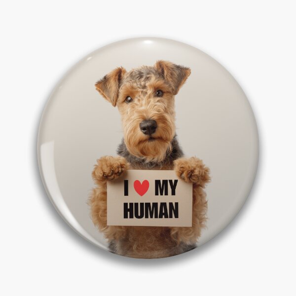 Item preview, Cute Lakeland Terrier dog with Signboard I love my Human  designed and sold by LazyOwlStore.