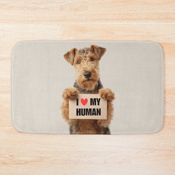 Item preview, Cute Lakeland Terrier dog with Signboard I love my Human  designed and sold by LazyOwlStore.