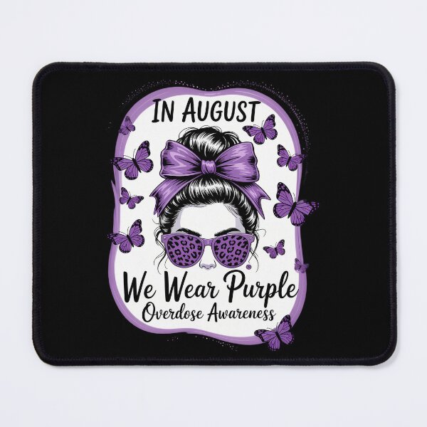 Item preview, International Overdose Awareness Day Purple Messy Bun Ribbon designed and sold by CookWorldLaughs.