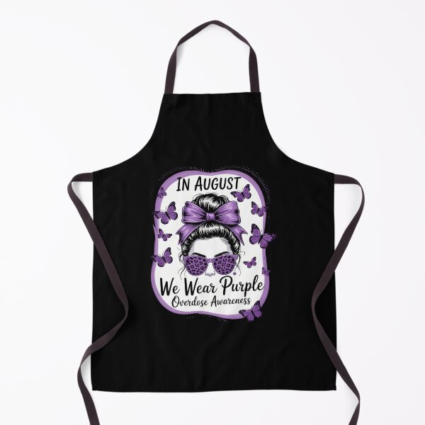 Item preview, International Overdose Awareness Day Purple Messy Bun Ribbon designed and sold by CookWorldLaughs.