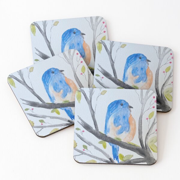 Item preview, Watercolor bluebird designed and sold by Cbeasleyart.