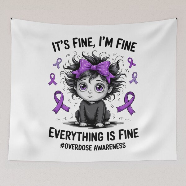 Item preview, Motivational Overdose Awareness Ribbon Purple Support designed and sold by CookWorldLaughs.