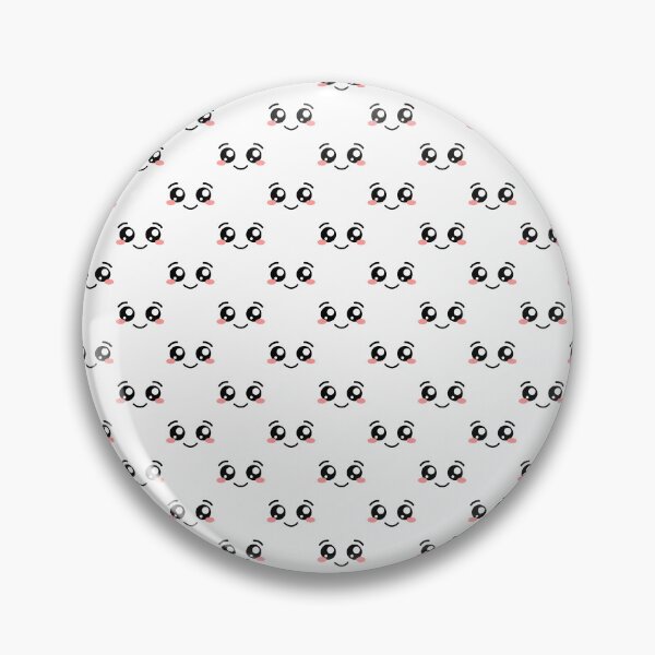 Item preview, Cute kawaii blushing smiling fece pattern designed and sold by BlushyPrint.