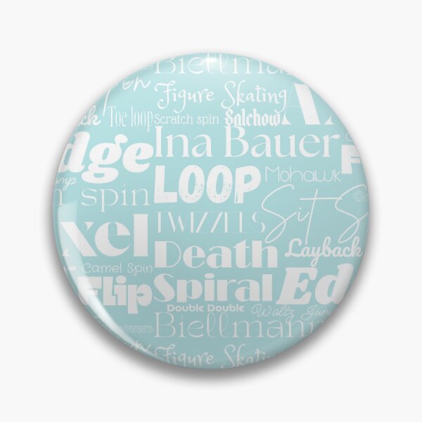 Item preview, Figure Skating Words- Subway Style Print-Robbins Egg Blue designed and sold by PD-Skating.