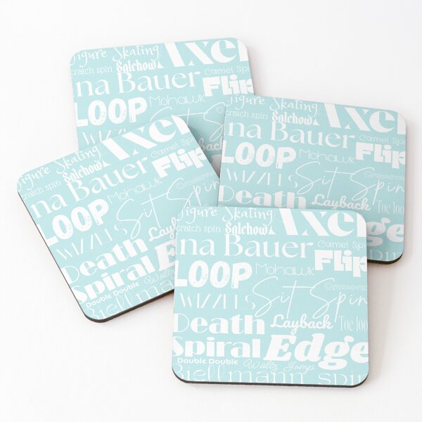 Item preview, Figure Skating Words- Subway Style Print-Robbins Egg Blue designed and sold by Purposely Designed.