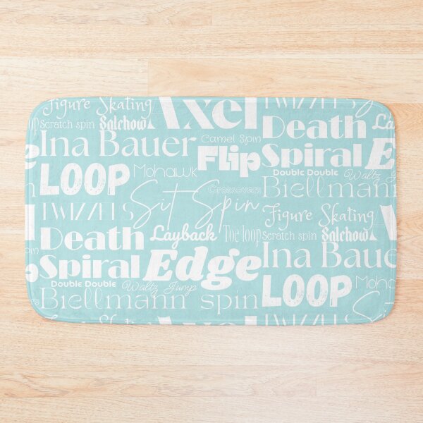 Item preview, Figure Skating Words- Subway Style Print-Robbins Egg Blue designed and sold by PD-Skating.