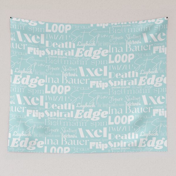Item preview, Figure Skating Words- Subway Style Print-Robbins Egg Blue designed and sold by Purposely Designed.