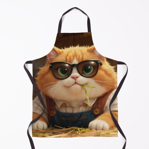 Item preview, Samson the Farmer Cat – Cute Fat Cat in Overalls designed and sold by SamsonCuteCat.
