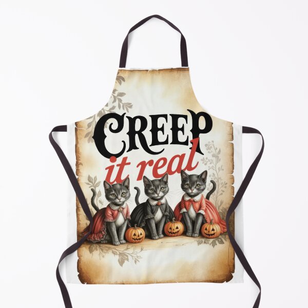 Item preview, Creep It Real – Retro Halloween Cats with Pumpkins T-Shirt designed and sold by AgnieszkaTees.