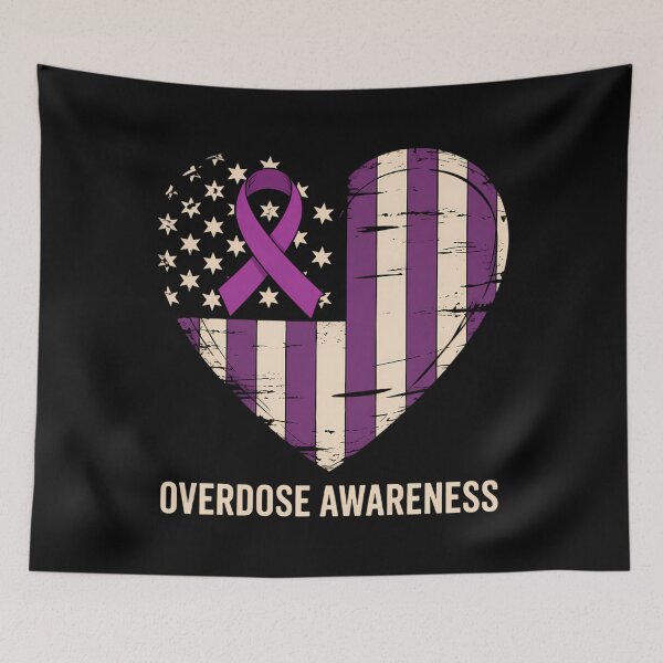 Item preview, Overdose Awareness Purple Ribbon Drug Addiction designed and sold by CookWorldLaughs.