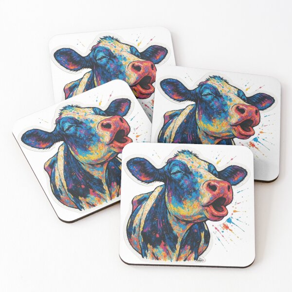 Item preview, Vibrant Spray Paint Moo Cow designed and sold by TheMajesticMoo.