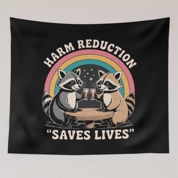 Item preview, Raccoon Harm Reduction Overdose Awareness Nurse designed and sold by CookWorldLaughs.