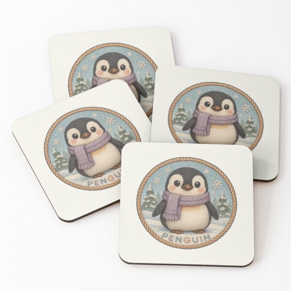 Item preview, Winter Animal Embroidery – Penguin Patch Sticker Design designed and sold by Nuist25.